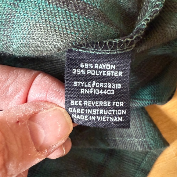 BLU PEPPER SOFT LIGHTWEIGHT FLANNEL SHIRT BUTTON FRONT PLAID RUSTIC CASUAL NWT S - Picture 7 of 12